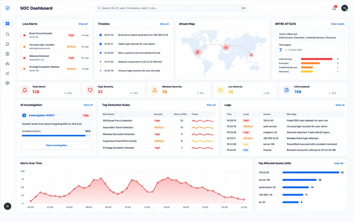 SOC Dashboard Preview